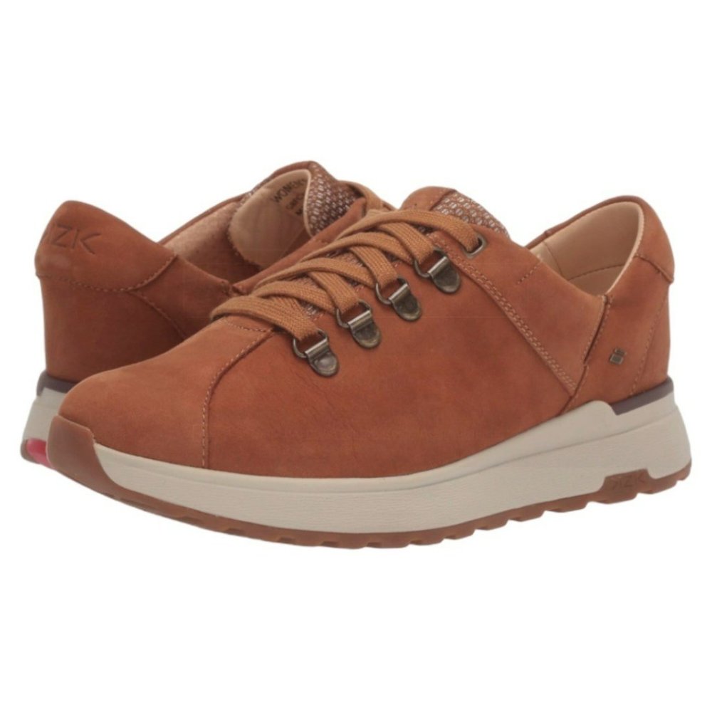 KIZIK Montreal Hands Free Sneaker In Chestnut Size 6.5 Brown Leather Tan Gorp